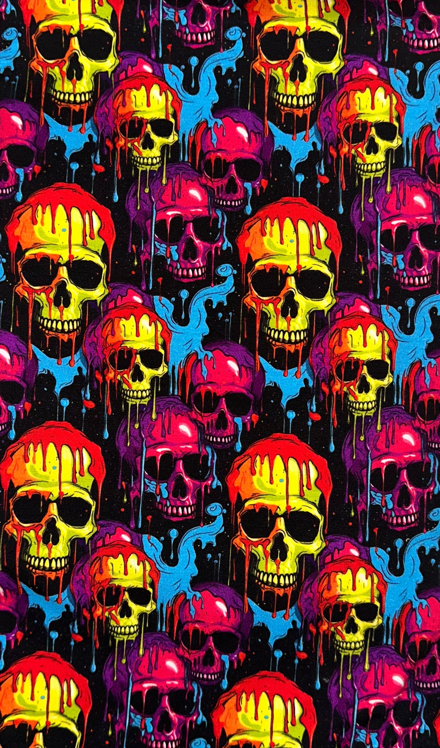 3 Layers Drippy Skulls Preflat