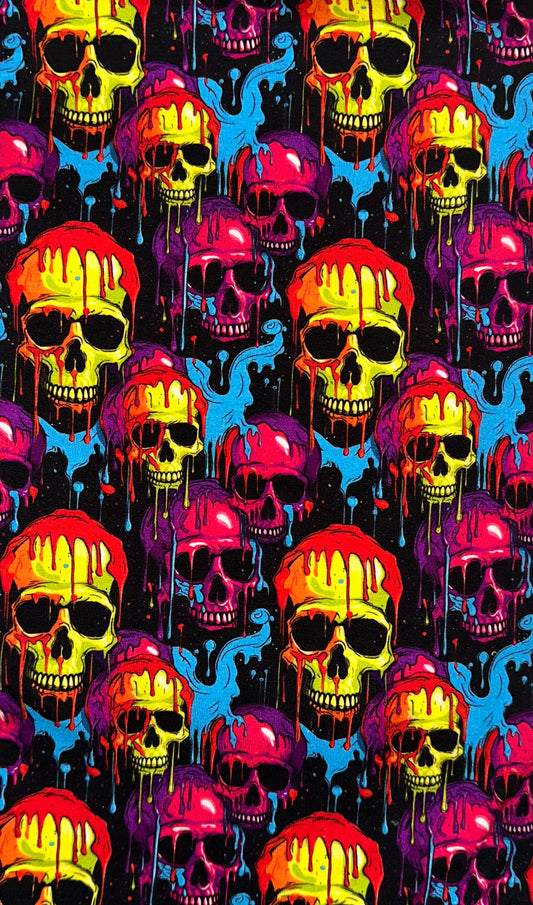 3 Layers Drippy Skulls Preflat